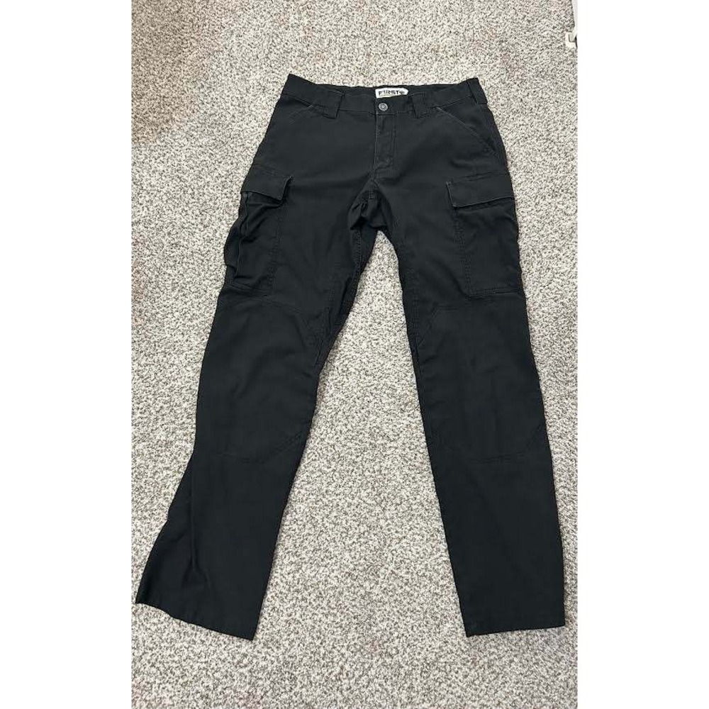 First Tactical Mens V2 Tactical Cargo Pants Black 32x34 Ripstop Gusset Workwear
